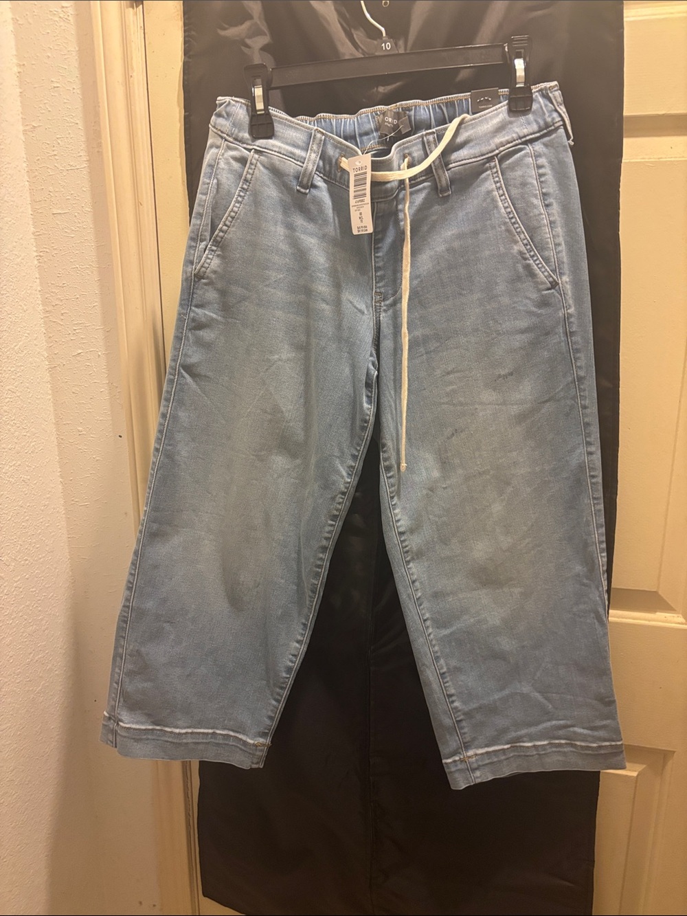 torrid Light Blue Drawstring Ankle Jeans